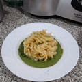 El cooksnap de Roberto marin diaz cuando hizo Espaguetis con salsa de espinacas.