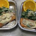 Cooksnap dari gabby untuk resep Salmon spinach cheese sauce