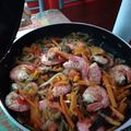 El cooksnap de Lean Morande cuando hizo Wok de verduras salteadas con langostinos.