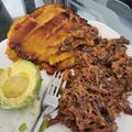 El cooksnap de Diana Mazo cuando hizo Patacón con carne desmechada en salsa y queso.
