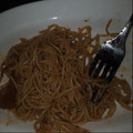 Foodie's cooksnap of when they made Jollof spaghetti with leftovers stew.