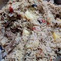 Uzma Latif's cooksnap of when they made Motton yakni pulao.