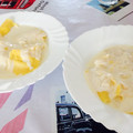 El cooksnap de Luisa cuando hizo Raviolis de miel y queso cabra con salsa de pera.
