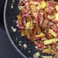 El cooksnap de san cuando hizo Bacalao desmigado con pimientos y patatas.