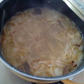 El cooksnap de Alejandra Qum cuando hizo Sopa de cebolla light.