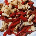 El cooksnap de UnaBrujita cuando hizo Salteado de calamares con ajos y pimiento rojo.
