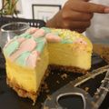 Cooksnap Ain Syafiqah Rosdi semasa beliau membuat Cheese Cake.