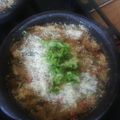 El cooksnap de Humberto Zamora cuando hizo Chupe de mariscos.