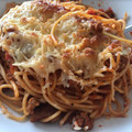 El cooksnap de Irene-Guirao cuando hizo Macarrones con carne picada y chorizo.