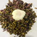 El cooksnap de J Ignacio C B cuando hizo Guisantes con jamón y huevo poche.