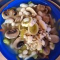 El cooksnap de Mari Luz Sáez cuando hizo Trigo con alubias y champiñones.
