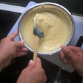 El cooksnap de Antonella Soto cuando hizo Templado chocolate blanco.