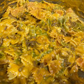 El cooksnap de Eva cuando hizo Macarrones con bechamel de carne picada y queso.