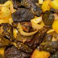 Cooksnap MocQue semasa beliau membuat Hati, Paru & Limpa Goreng Kunyit.