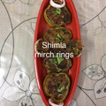 Rita mehta का कुकस्नैप जब उन्होंने स्डफ्ड कैपसिकम रिंग (stuffed capsicum rings recipe in Hindi) बनाया था।