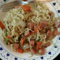 El cooksnap de Pakiplv Lopez cuando hizo Fideos chinos de pollo con verduras y salchichas.