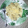El cooksnap de Yareth Montana cuando hizo Corbatas integrales con crema, atún y champiñones.