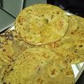 Shaheen,s cooking's cooksnap of when they made Moong Daal kachori,Aloo ki Sabzi.