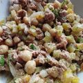 Cooksnap de Gustavo Silva quando cozinhou Salada de Grão com Curgete e Atum.