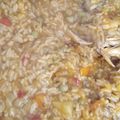 El cooksnap de alejandra vera cuando hizo Guiso de arroz con pollo y arvejas.