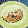 El cooksnap de David cuando hizo Omelette de champiñones.