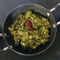 chaitali ghatak का कुकस्नैप जब उन्होंने सरसों का साग (sarson ka saag recipe in Hindi) बनाया था।