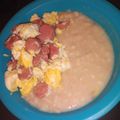 El cooksnap de Alex cuando hizo Frijoles refritos con manteca de cerdo.