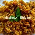 Sarulatha's cooksnap of when they made Mushroom Briyani.