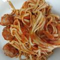 El cooksnap de Angie Perálvarez Fernández cuando hizo Espaguetis boloñesa con albóndigas.