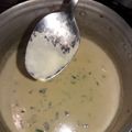 El cooksnap de Lucia Beas cuando hizo Salsa de crema y cebolla de verdeo.
