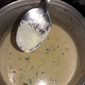 El cooksnap de Lucia Beas cuando hizo Salsa de crema y cebolla de verdeo.