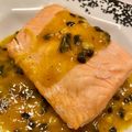 Cooksnap de Patrícia de Cássia quando cozinhou Salmão Grelhado com Molho de Maracujá com Mel.