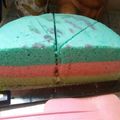 Cooksnap dari Miftakhul Jannah untuk resep Bolu kukus pelangi