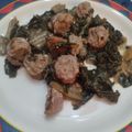 El cooksnap de Dolo cuando hizo Longanizas con acelgas salteadas.
