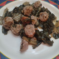 El cooksnap de Dolo cuando hizo Longanizas con acelgas salteadas.
