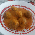 El cooksnap de Delia Rodríguez cuando hizo Albóndigas de pescado.