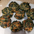 El cooksnap de Charo Diaz cuando hizo Tortitas de espinacas con piñones.