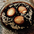 El cooksnap de Patricia Copello cuando hizo Huevos marinados en soja y sésamo.