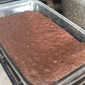 El cooksnap de Nati Minassian cuando hizo Brownie con cacao amargo y pasta de maní.