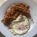 El cooksnap de NURIA cuando hizo Arroz falso de coliflor, salsa de tomate, huevito y queso mozzarella ✨.