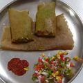 Sneha Patel's cooksnap of when they made Hari moong dal chila.