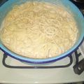 El cooksnap de Gabriel Ruelas cuando hizo Espagueti con crema.