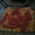 El cooksnap de Lilit cuando hizo Longanizas al horno con patatas.