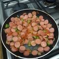 El cooksnap de Edgar Corona Chavez cuando hizo Salchichas a la mexicana.