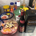 El cooksnap de felipe cuando hizo Sangría de vino, ron, coñac y cointreau.