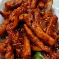 Nikki Kappor का कुकस्नैप जब उन्होंने हनी चिल्ली पोटैटो ( honey chilli potato recipe in Hindi_ बनाया था।