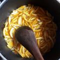 El cooksnap de Graciela Maldonado cuando hizo Cascaritas de naranja confitadas.