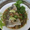 Cooksnap Mizzanem semasa beliau membuat Siakap Steam Ala Thai.