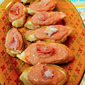 El cooksnap de Beca cuando hizo Salmorejo con fresas.