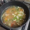 El cooksnap de Leonardo Barbagelata cuando hizo Sopa de verduras y pollo espesa❤️‍🔥.